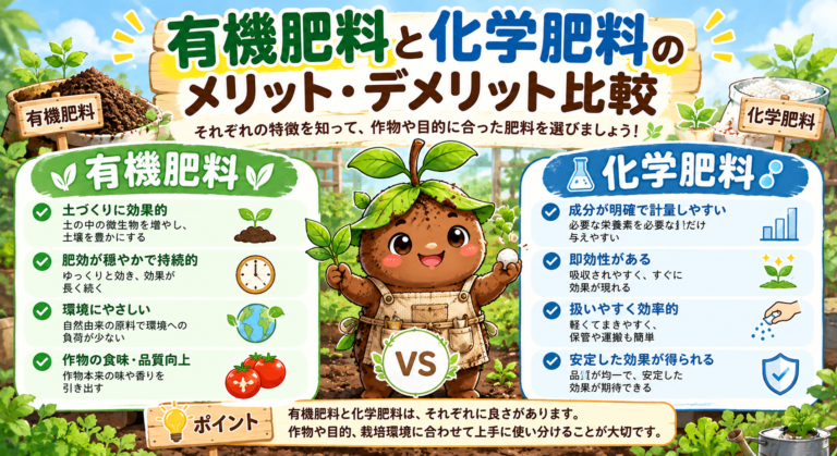 有機肥料と化成肥料について