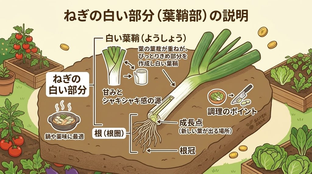 ねぎの葉鞘について