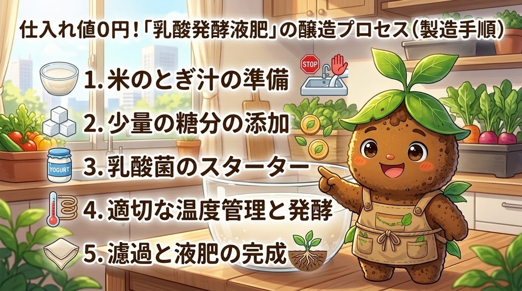乳酸発酵液肥の作成方法