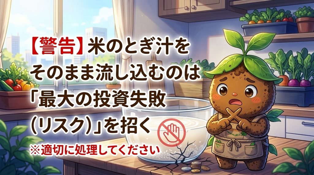 米のとぎ汁を直接使用してはいけない理由について