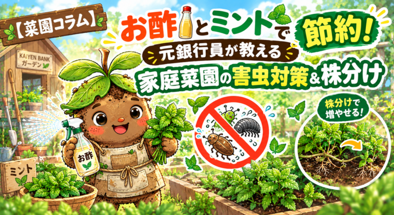 お酢とミントの家庭菜園害虫対策