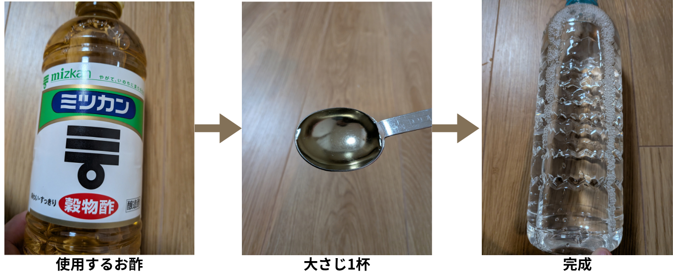 お酢スプレー作成