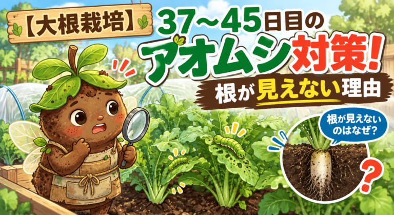 アオムシ対策と大根の根の謎