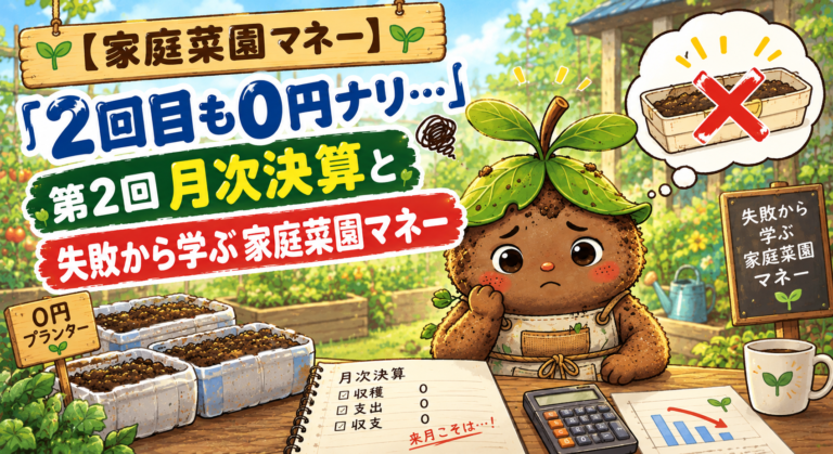 家庭菜園マネー、失敗から学ぶ月次決算